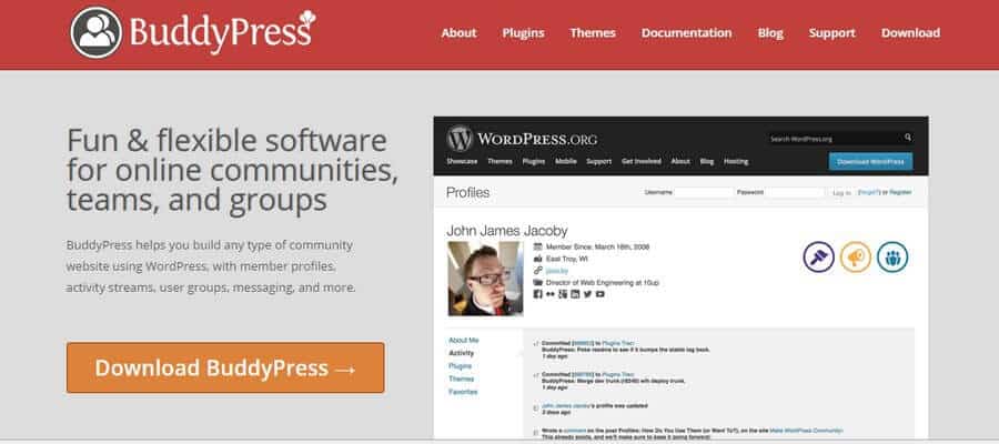 Но вы можете использовать плагин, как   BuddyPress   создать собственное небольшое сообщество прямо на вашем сайте WordPress