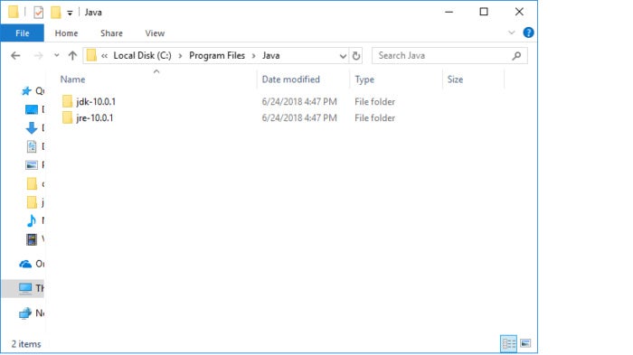 В Windows это C: \ Program Files \ Java , как показано на рисунке 4