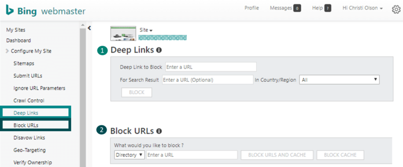 Отдельные функции для блокирования глубоких ссылок и блокирующих URL-адресов позволяют блокировать появление определенного URL-адреса на страницах результатов поисковой системы (SERP) или глубоких ссылок в качестве дополнительного связанного содержимого