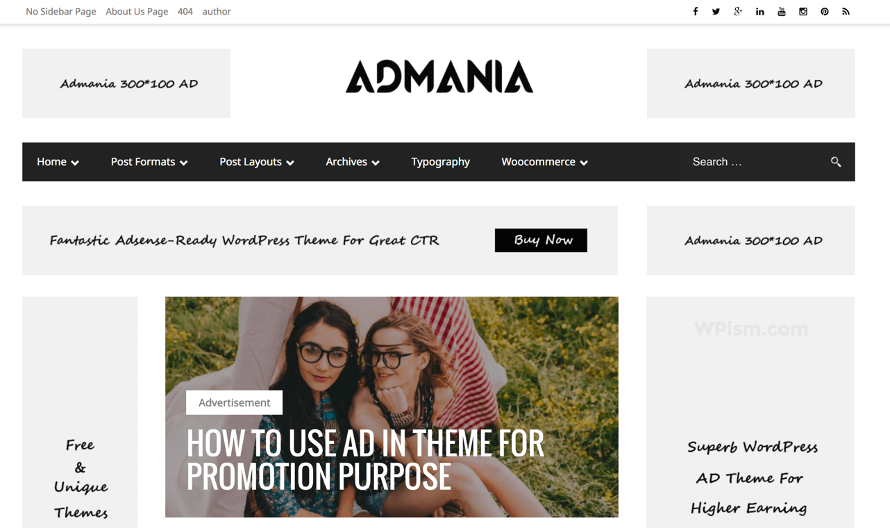 Admania AdSense Аптымізаваны Theme - ThemeForest